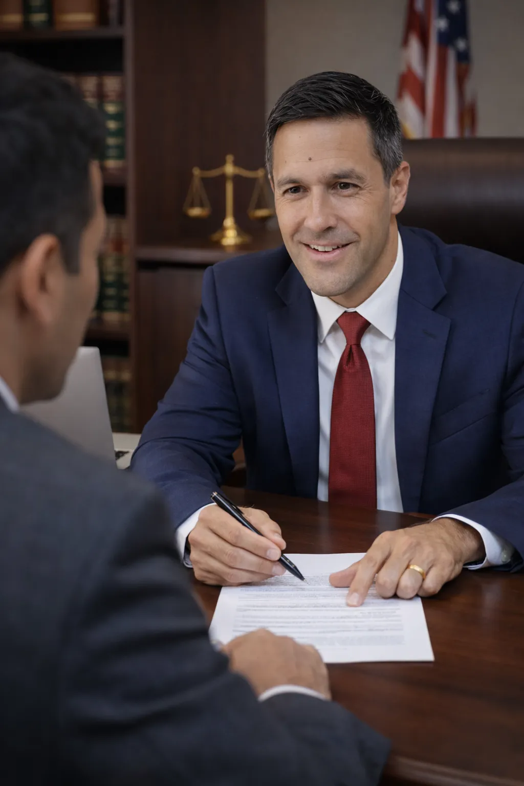 Alejandro Rodriguez-Latorre en consulta personalizada con cliente en consulta