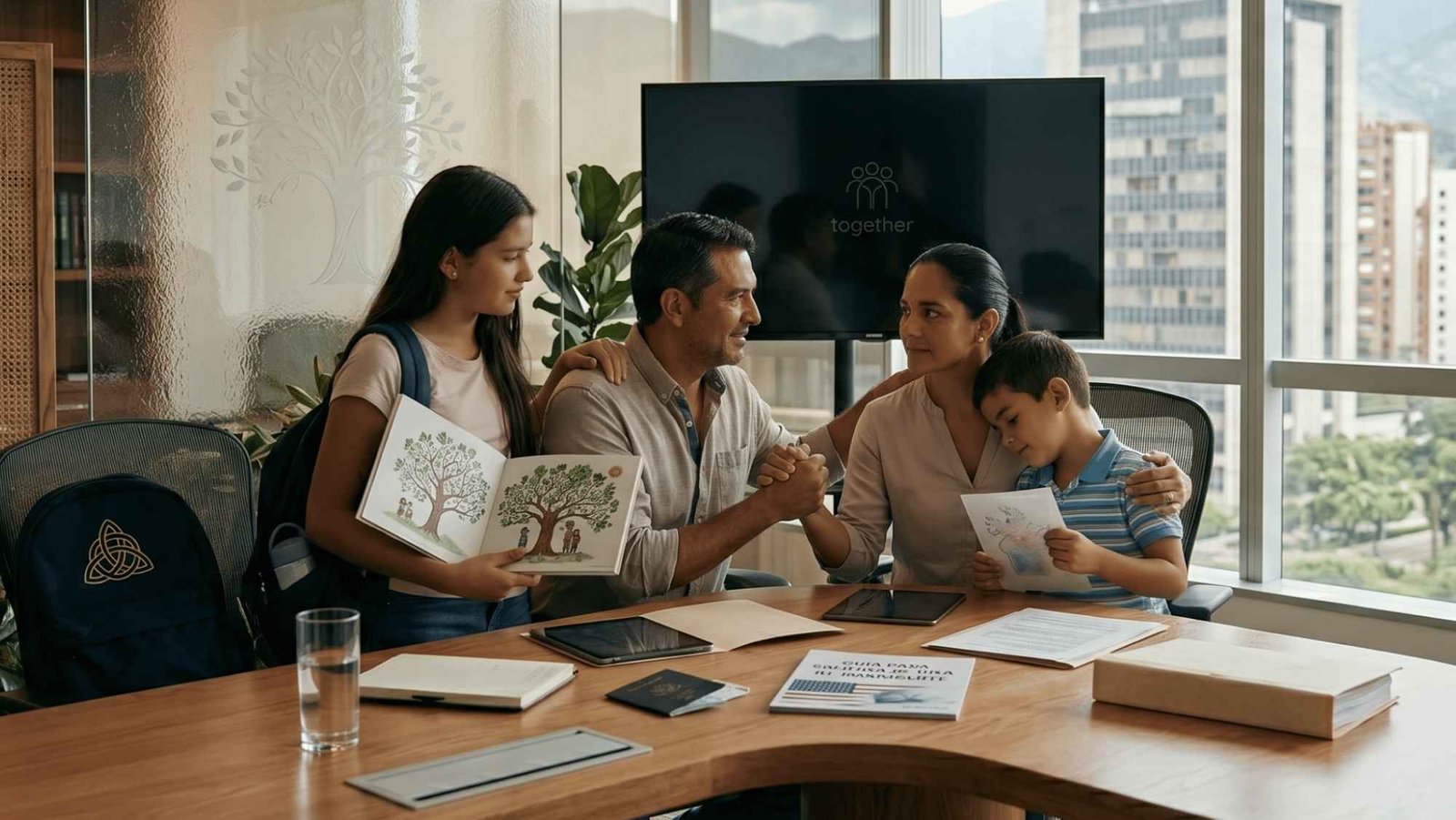 Familia en proceso de inmigración en Bethesda Maryland